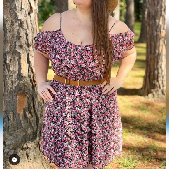 Summer Dress, floral, size 20 - Picture 4 of 6